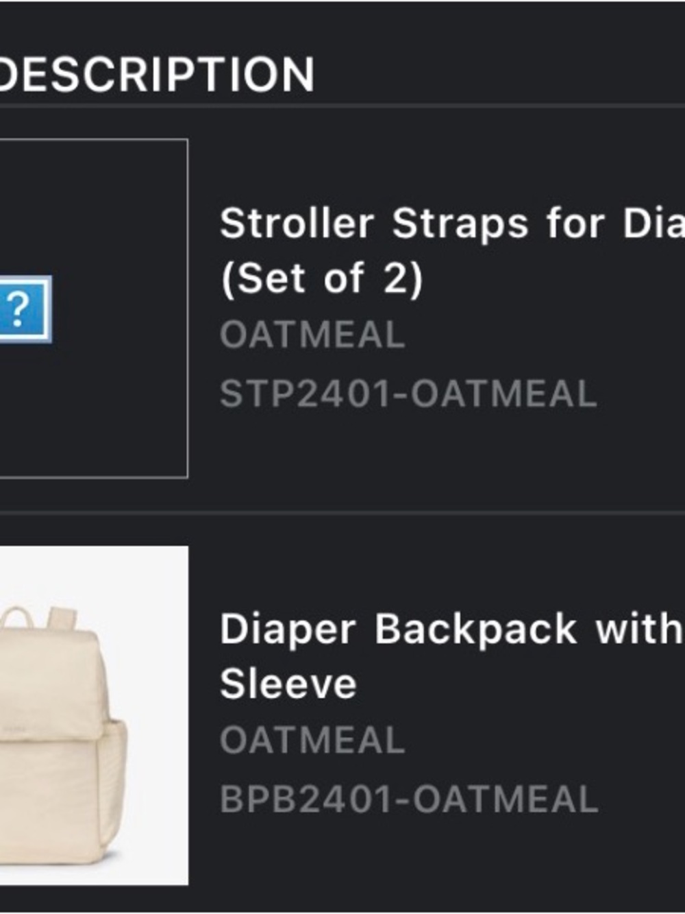 Calpak oatmeal diaper backpack with stroller straps - Picture 3 of 5
